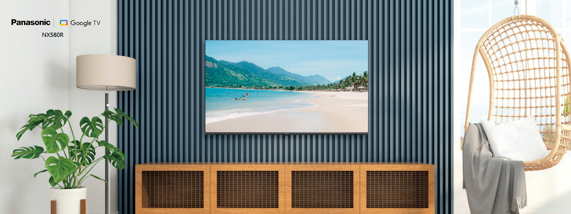Panasonic NX580R Google TV banner
